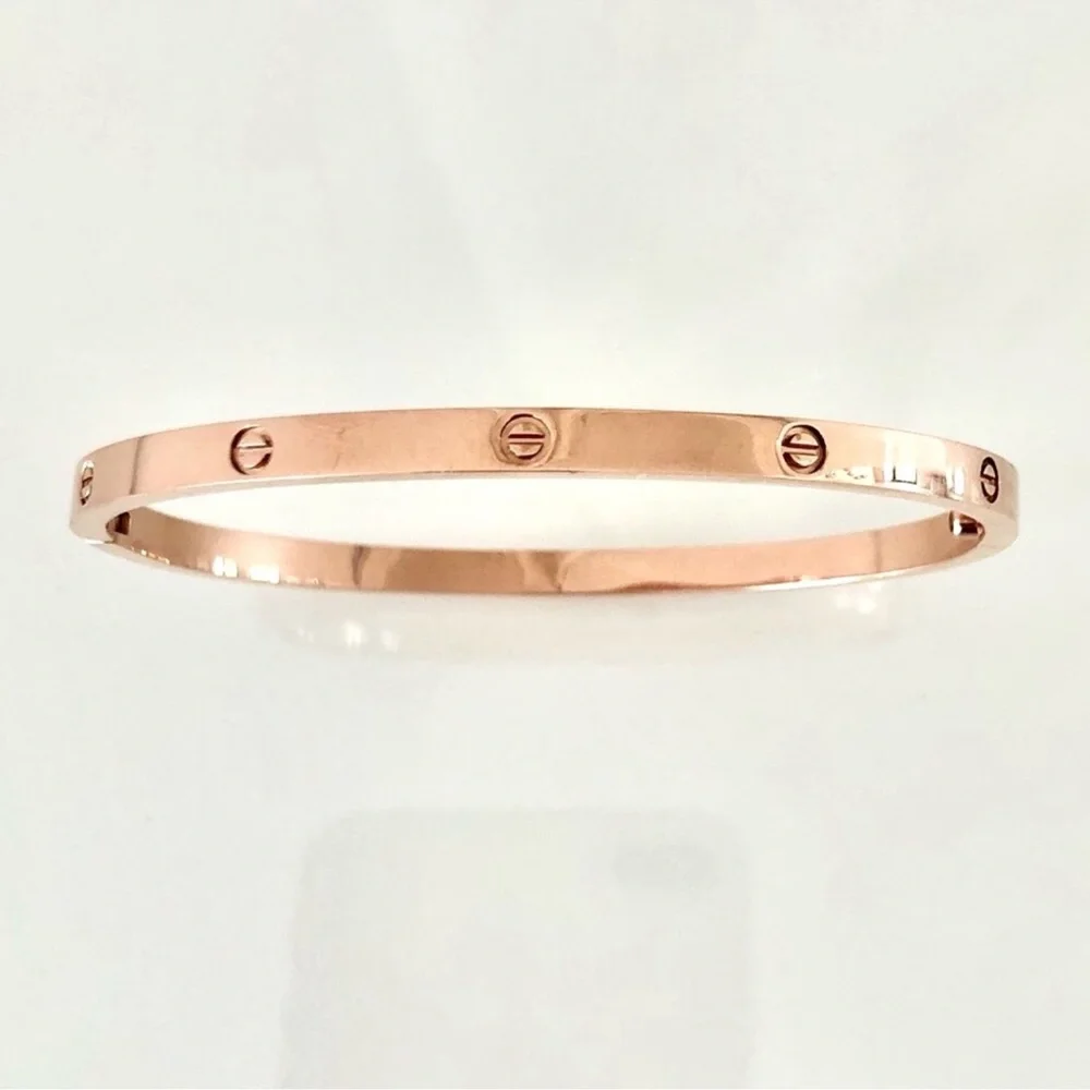 Generic Rose Gold Small Model Screw Bangle Bracelet and Screw Driver